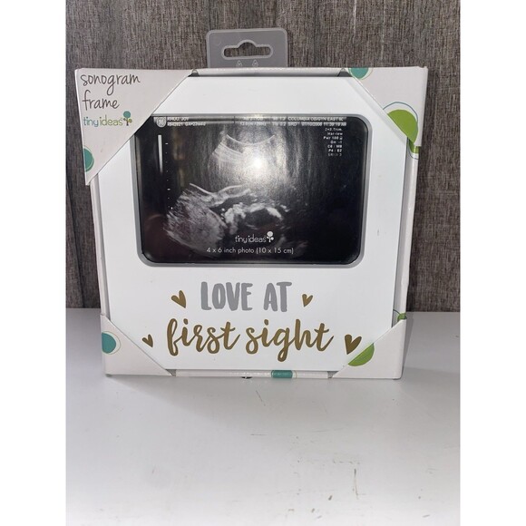 Tiny Ideas Love at First Sight Baby Sonogram Keepsake Sentiment 4X6 Photo Frame - Picture 1 of 2